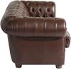 Sofa 3-Sitzer Kalea Bezug Wischleder Buche nussbaum dunkel / braun 21369 Bild 3