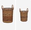 vidaXL Blumentopfkorb mit Speicher 2 Stk. Naturbraun Kubu Rattan 42020958 Bild 4