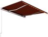 vidaXL Einziehbare Markise Handbetrieben 300 x 250 cm Orange und Braun 3051198 Bild 4