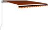 vidaXL Einziehbare Markise Handbetrieben 300 x 250 cm Orange und Braun 3051198 Bild 2