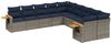 vidaXL 10-tlg. Garten-Sofagarnitur mit Kissen Grau Poly Rattan 3227195 Bild 2