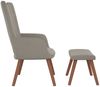 vidaXL Relaxsessel mit Hocker Hellgrau Samt [327666] Bild 4