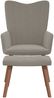 vidaXL Relaxsessel mit Hocker Hellgrau Samt [327666] Bild 3