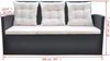 Willood Garten Lounge Set 6tlg. bis 7 Personen Rattan Schwarz Bild 5
