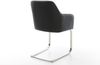 Freischwinger Greg-Flex Echt-Leder Schwarz Freischwinger flach Edelstahl Taschenfederkern Bild 5