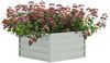 vidaXL Garten-Hochbeet 129x45 cm Verzinkter Stahl Silber 316881 Bild 5