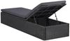 vidaXL Sonnenliege Poly Rattan Schwarz und Dunkelgrau 310148 Bild 4