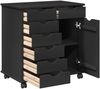 vidaXL Rollschrank Schwarz 63,5 x 39 x 65,5 cm Massivholz Kiefer 42028379 Bild 4