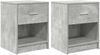 vidaXL Nachttische 2 Stk. mit Schublade Betongrau 40x34x50 cm 858774 Bild 2