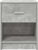 vidaXL Nachttische 2 Stk. mit Schublade Betongrau 40x34x50 cm 858774 Bild 4