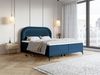Selsey 'Loreo' Boxspringbett mit wasserfestem Samtbezug, dunkelblau, 180x200 cm Bild 2