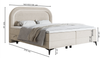 Selsey 'Loreo' Boxspringbett mit wasserfestem Samtbezug, dunkelblau, 180x200 cm Bild 5