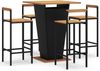 vidaXL 5-tlg. Gartenbar-Set Schwarz Poly Rattan & Massivholz Akazie 3187727 Bild 2
