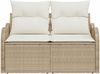 vidaXL Gartensofa mit Kissen Beige 121 x 62 x 69cm Poly-Rattan 42006716 Bild 4