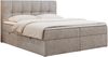 Boxspringbett mit Kopfteil und Topper, Doppelbett - RICO - 200x200cm - Beige Stoff - H3 Bild 3
