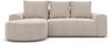 Stoff Ecksofa Gomera L-Form Kurz - Strukturstoff - Beige - Links Bild 3