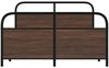 vidaXL Metallbett ohne Matratze Braun Eichen-Optik 137x190 cm 3318660 Bild 5