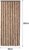 Moritz Flauschvorhang aus Chenille 90 x 200 cm braun beige Streifen Türvorhang als Fliegenschutz Insektenschutz für Camping Wohnwagen Bild 3