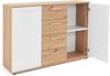 Möbelando 'Jacklin' Sideboard, Spanplatte, 120 x 35 x 85 cm , Artisan Eiche / Weiß Bild 3