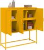 vidaXL Highboard Senfgelb 100,5x39x107 cm Stahl 846539 Bild 4