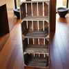 Holzkisten 2er Set mit Regalboden Kurz 50 x 40 x 30cm geflammt Bild 4
