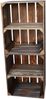 Holzkisten 2er Set mit Regalboden Kurz 50 x 40 x 30cm geflammt Bild 5