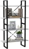vidaXL Bücherregal 4 Fächer Betongrau 80x30x140 cm Holzwerkstoff 806461 Bild 4