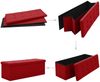 vidaXL Faltbare Sitzbank mit Stauraum Weinrot Leinenoptik 338796 Bild 5