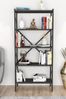 Metall-Bücherregal mit 5 Ablagen 60 x 43 x 157.6 cm Spanplatte Grau 90729973 [en. casa] Bild 3
