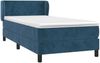 Einzelbett, Polsterbett mit Matratze Samt Dunkelblau 100x200 cm Bild 3