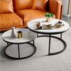 PXloue Couchtisch rund (2-St), 2er Set, Großer Tisch: 70 x 45 cm,Kleiner Tisch: 45 x 40 cm Bild 5