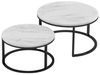 PXloue Couchtisch rund (2-St), 2er Set, Großer Tisch: 70 x 45 cm,Kleiner Tisch: 45 x 40 cm Bild 4