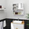 EUGAD Spiegelschrank (1-St) mit Tür, 5 Fächern, aus E1-MDF, Weiß, 54x55x15cm Bild 3