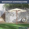 Sonnenschirm aus Holz ANNA Sandweiß HxB 258x300cm Sonnenschirm 300 cm Kurbelschirm Standschirm Sonnenschutz Gartenschirm Balkonschirm klassisch Bild 4