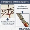Sonnenschirm aus Holz ANNA Sandweiß HxB 258x300cm Sonnenschirm 300 cm Kurbelschirm Standschirm Sonnenschutz Gartenschirm Balkonschirm klassisch Bild 3