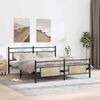 vidaXL Metallbett ohne Matratze Sonoma-Eiche 160x200 cm 3325097 Bild 4