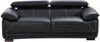 Vente-unique - Ledersofa 3-Sitzer - Schwarz - MACELO Bild 3