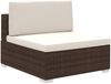 vidaXL 12-tlg. Garten-Lounge-Set mit Auflagen Poly Rattan Braun 41262 Bild 4