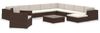 vidaXL 12-tlg. Garten-Lounge-Set mit Auflagen Poly Rattan Braun 41262 Bild 2