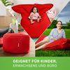 Green Bean® 2er Set XXL Sitzsack "Square+Stay" inkl. Poufmit mit EPS-Perlen - Riesensitzsack 140x180 Liege-Kissen Bean-Bag Chair - Rot Bild 4
