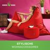 Green Bean® 2er Set XXL Sitzsack "Square+Stay" inkl. Poufmit mit EPS-Perlen - Riesensitzsack 140x180 Liege-Kissen Bean-Bag Chair - Rot Bild 3