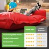 Green Bean® 2er Set XXL Sitzsack "Square+Stay" inkl. Poufmit mit EPS-Perlen - Riesensitzsack 140x180 Liege-Kissen Bean-Bag Chair - Rot Bild 2