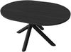 Oslo Esstisch Tisch oval 138x100 cm Wohnzimmer Esszimmer Modern Farbwahl Wisconsin Nußbaum, Artisan Eiche, Lindberg Eiche, Portland Esche Schwarz Bild 4