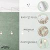 HOOPZI - Pendelleuchte - Hang 3 Flammig - 2,5m Textilkabel Seil - 3 X E27 Fassung - Vintage Retro natur mit weißer Fassung Bild 3
