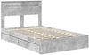 vidaXL Aufbewahrungsbett Beton Grau 135 x 190 cm Holzwerkstoff 3409920 Bild 4