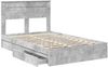 vidaXL Aufbewahrungsbett Beton Grau 135 x 190 cm Holzwerkstoff 3409920 Bild 5