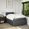 vidaXL Boxspringbett mit Matratze Dunkelgrau 120x200 cm Stoff 3289731 Bild 4