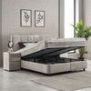 abc bedding Boxspringbett Komfortbett LUCIA im stilvollen braun beige Stoffdesign (Bett mit Topper, 3-St, inkl. Matratze und Topper), Voll-orthopädisches Schlafsystem inklusive Bettkasten Bild 4