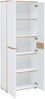 Aktenschrank >Memphis< in Weiß / Artisan Eiche Dekor - 75x197x38 (BxHxT) Bild 2