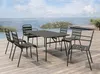 Vente-unique - MIRMANDE Garden dining set Metall Grau - B 80 cm x H 74,5 cm x L 160 cm Bild 5